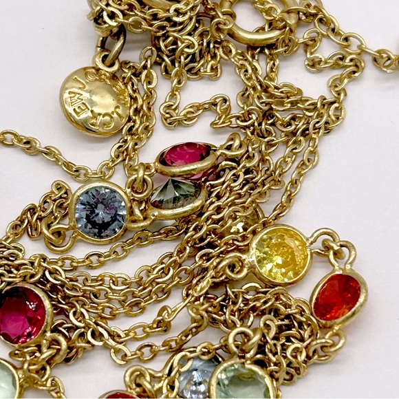 J. Crew Double Strand Crystal Station Necklace - Picture 3 of 3